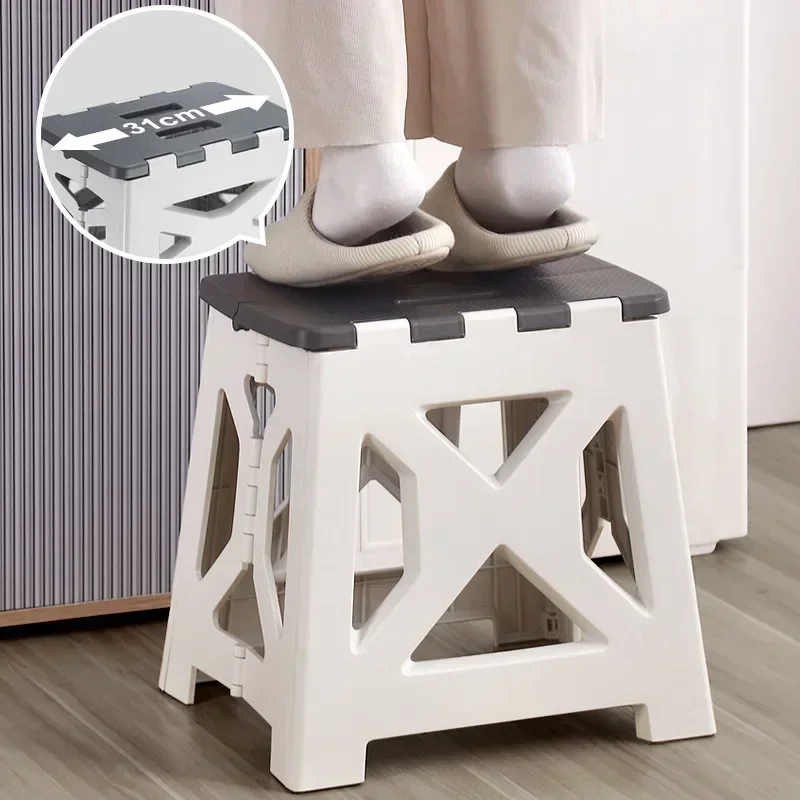 Kids Outdoor Folding Chair - Taburete plegable de plástico portátil para