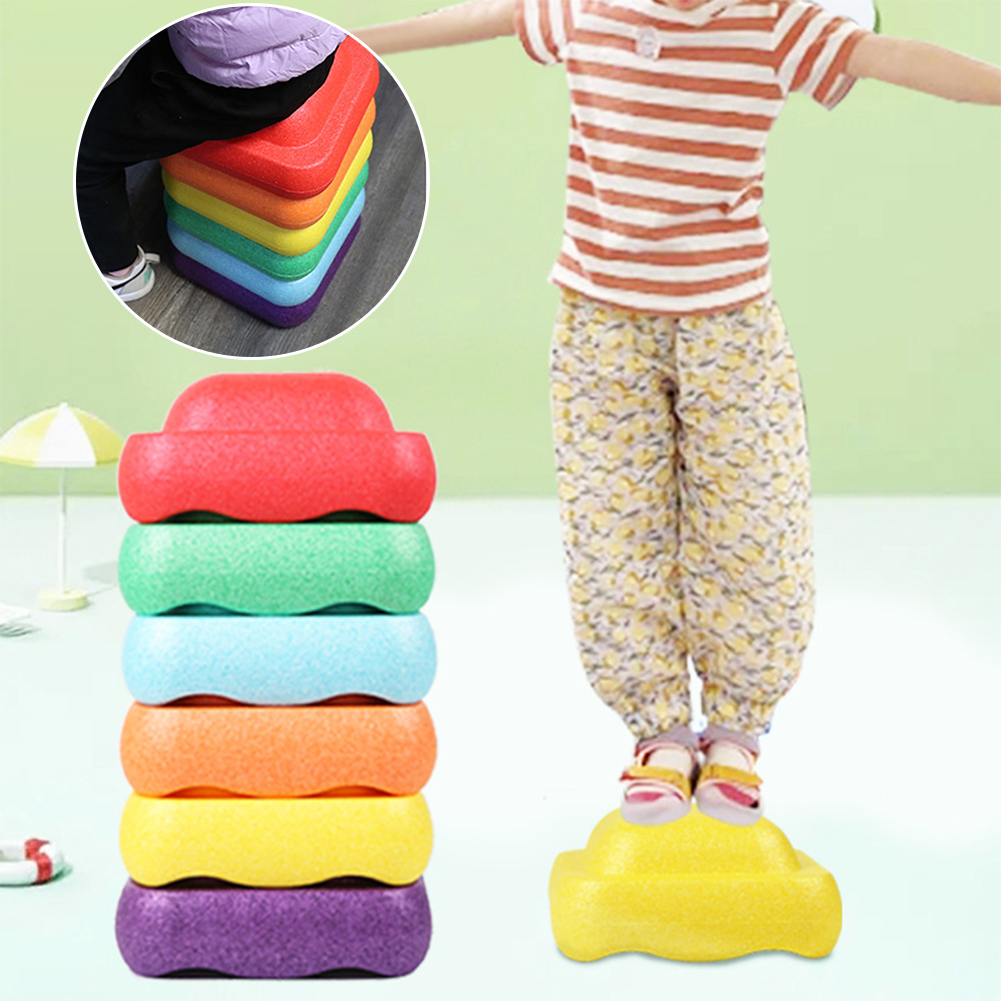 Stepping Stone Foam - Piedra de equilibrio multicolor de 6