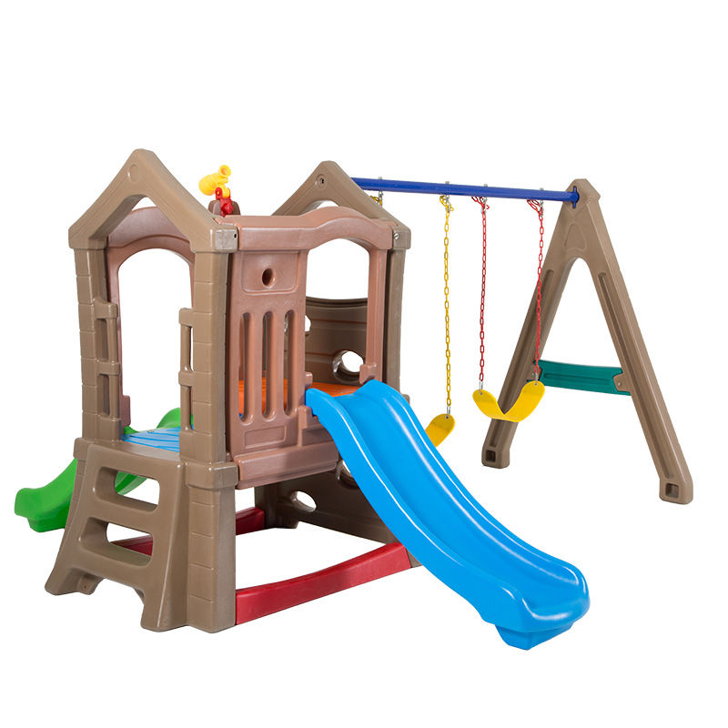 Kids Outdoor Slide Set - Parque infantil de doble tobogán de