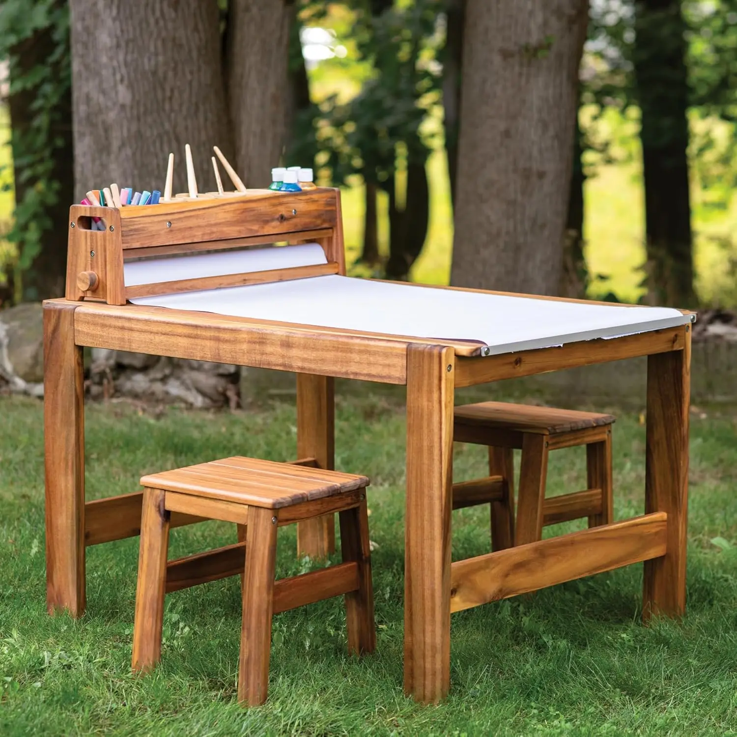 Kids Outdoor Table And Chair Set - Conjunto de Mesa y Taburetes de