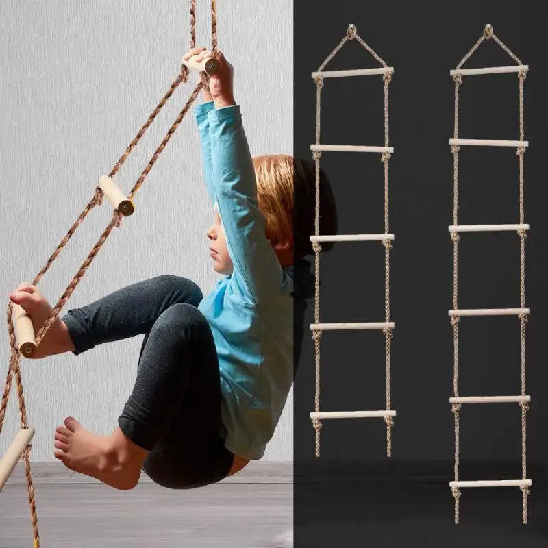 Kids Outdoor Climbing - Escalera de madera para actividades al