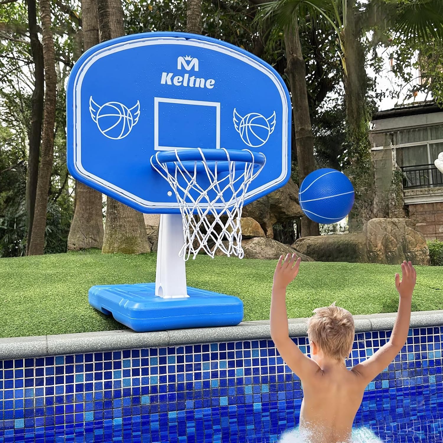 Kids Outdoor Basketball Hoop - Aro de Baloncesto Grande para Piscina