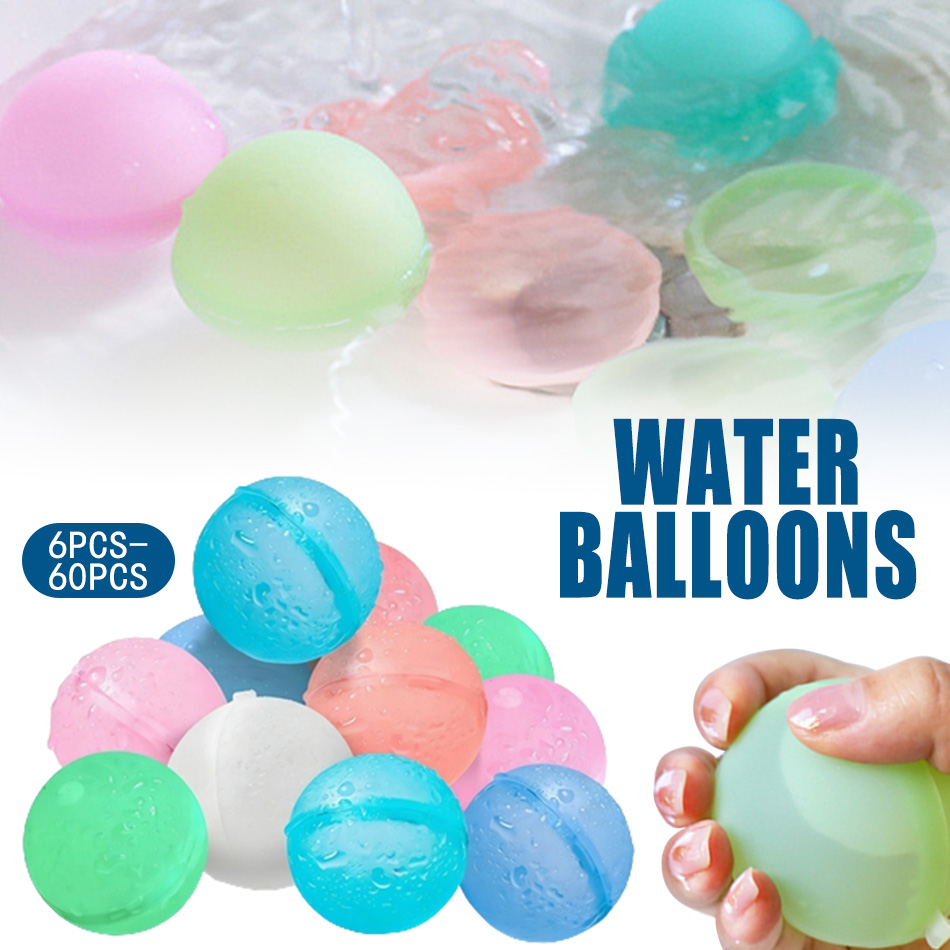 Kids Outdoor Water Play - 6-60P Globos de Agua Reutilizables, Globos