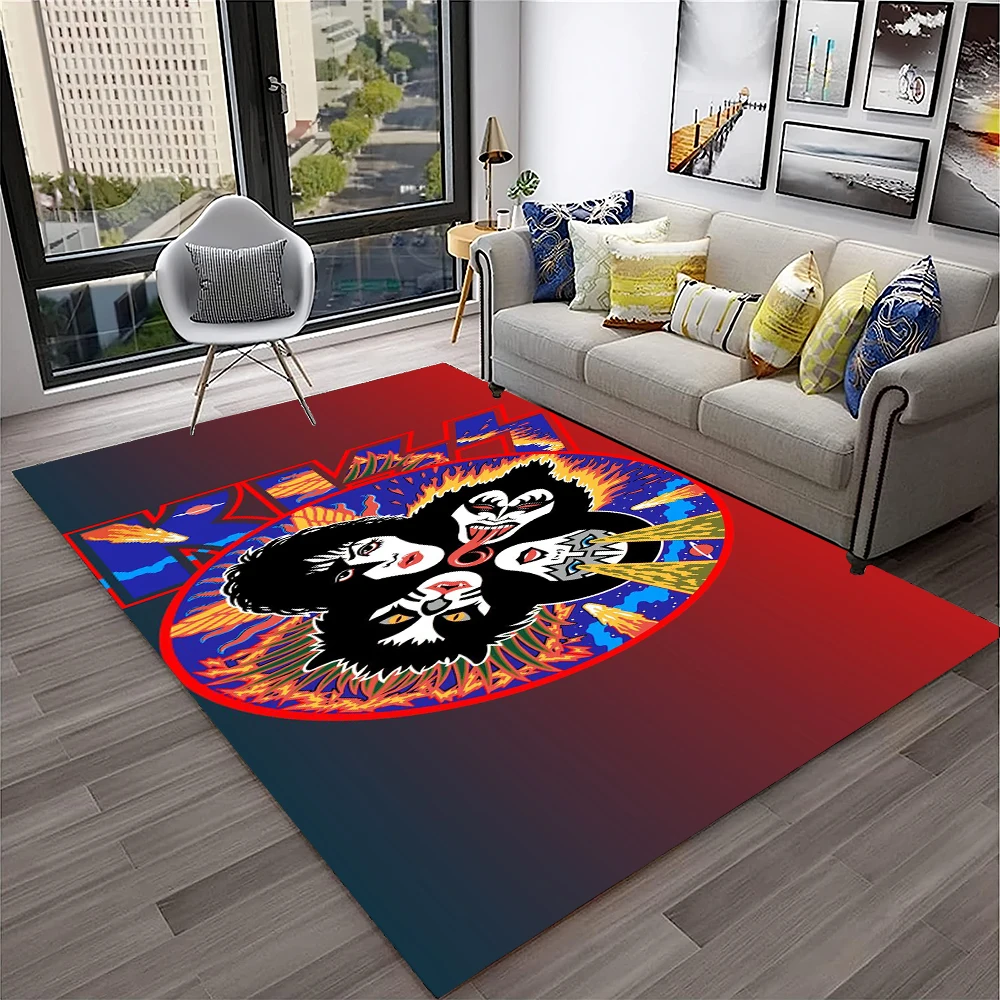 Kids Outdoor Kitchen - Alfombra Retro KISS Rock Band para