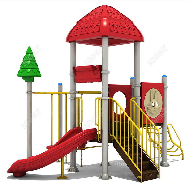 Kids Outdoor Park - Tobogán de Plástico Rojo para Niños,
