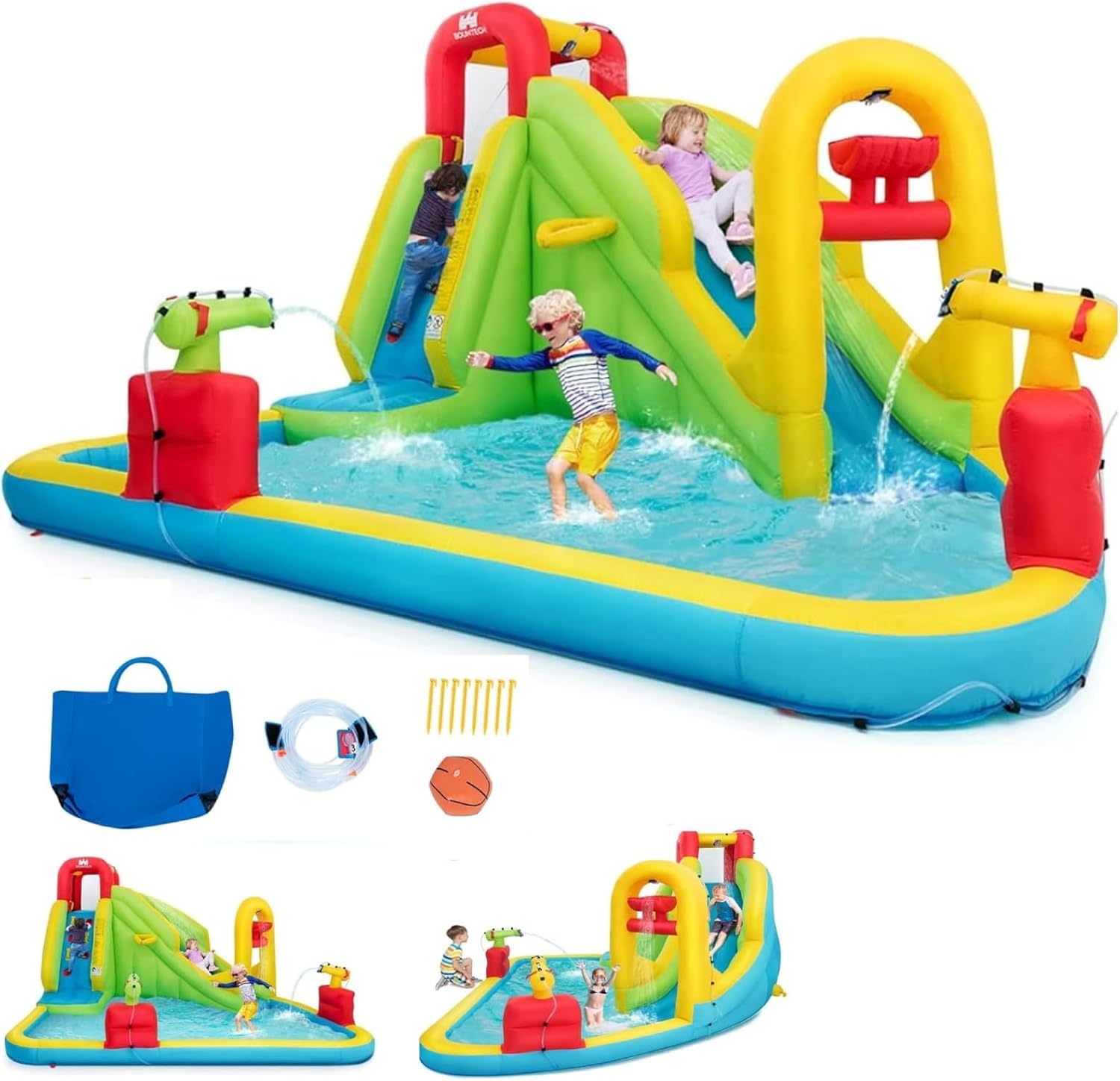 Kids Outdoor Climbing - Mega Parque Acuático Inflable con Castillo