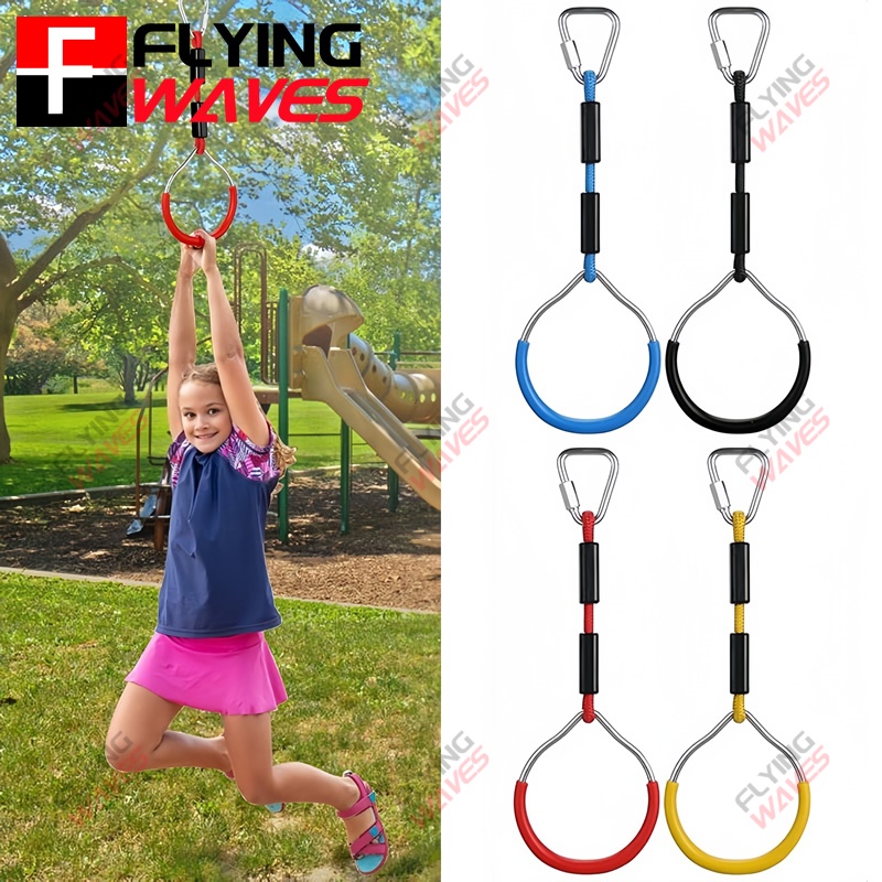 Kids Outdoor Climbing - Anillo de gimnasio colgante para niños,