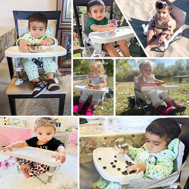 Kids Outdoor Folding Chair - Silla Elevadora Portátil Plegable para Bebés
