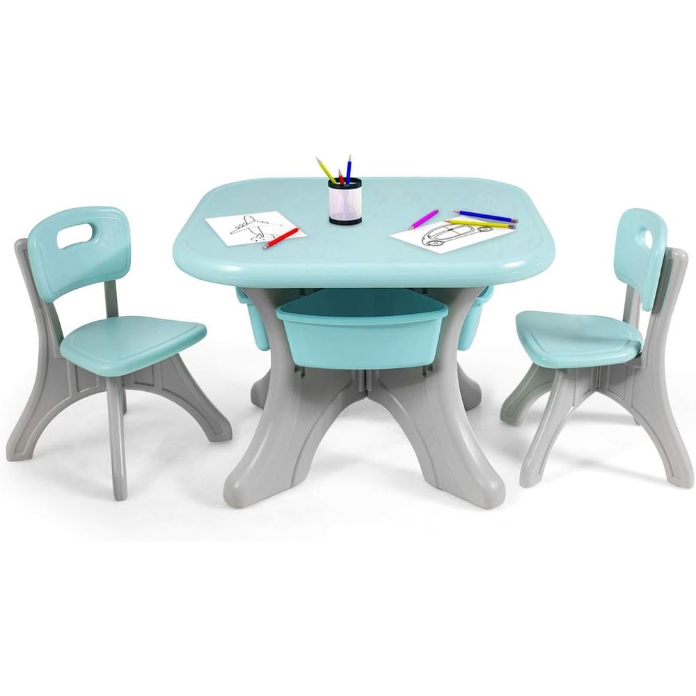 Kids Outdoor Table And Chair Set - Mesa y Sillas para Niños, Juego