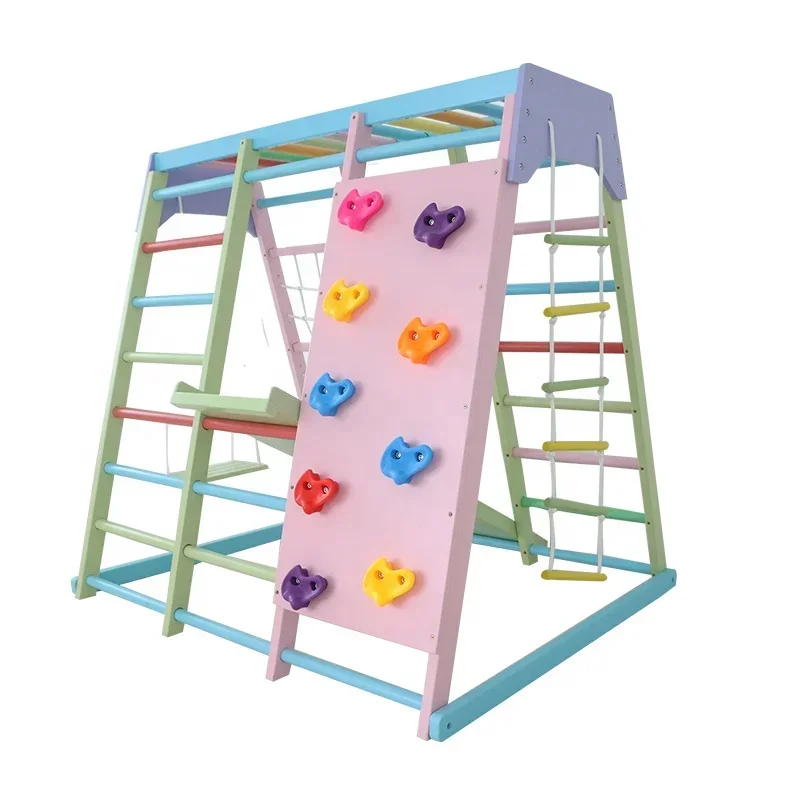 Kids Outdoor Slide Set - Set de Escalada de Madera para