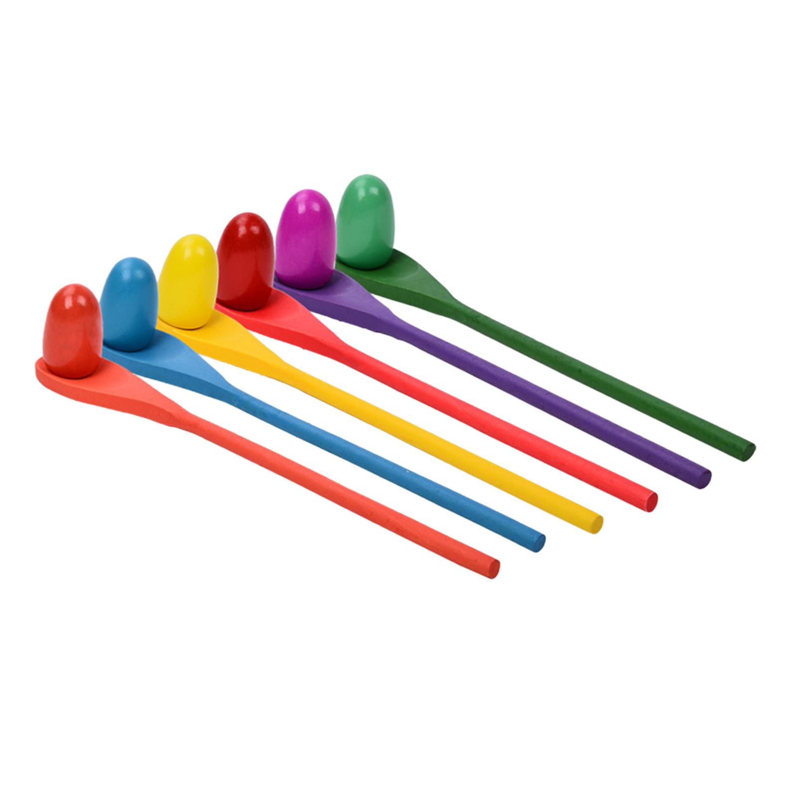 Kids Outdoor Games For Party - Juego de 6 Cucharas para Huevos,