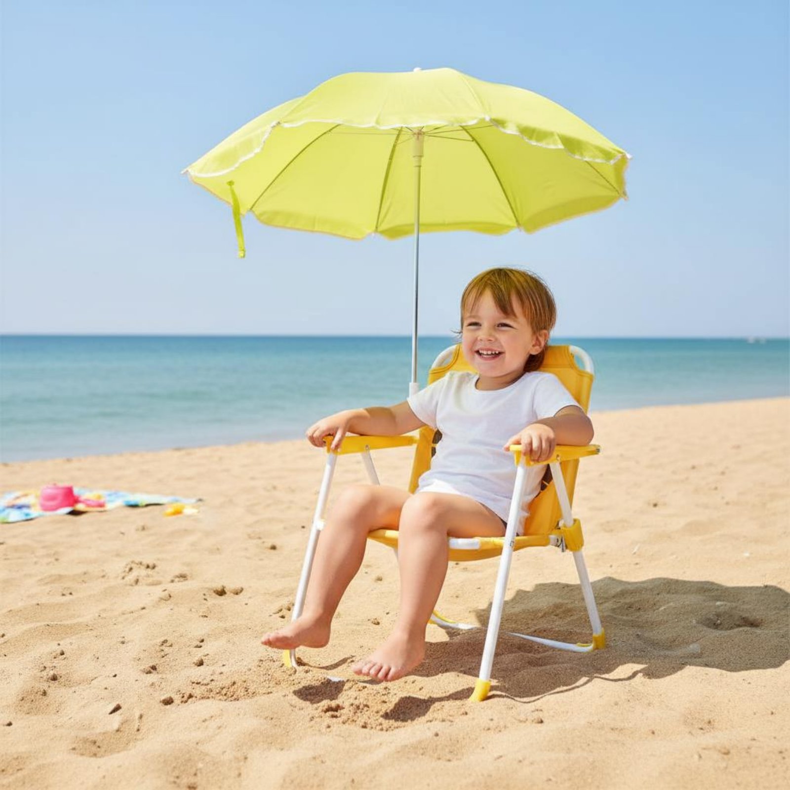 Kids Outdoor Folding Chair - Silla Portátil para Niños con Sombrilla,