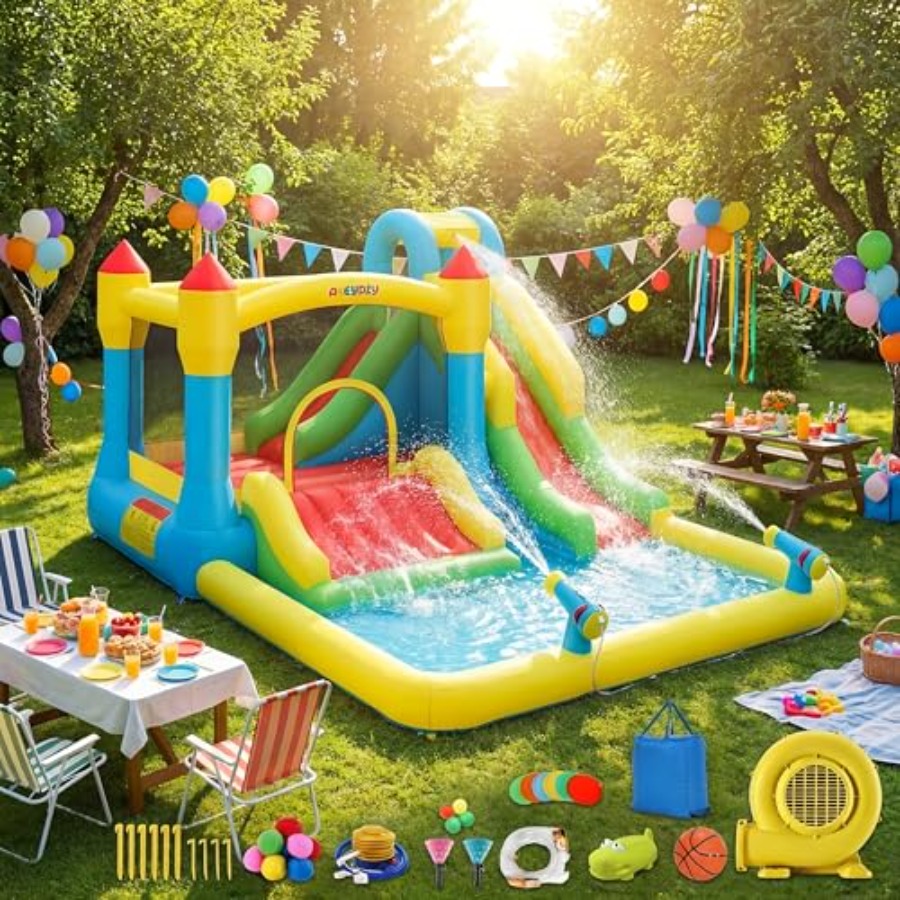 Casa de juegos inflable acuáti - Kids Outdoor Climbing reseña y precio