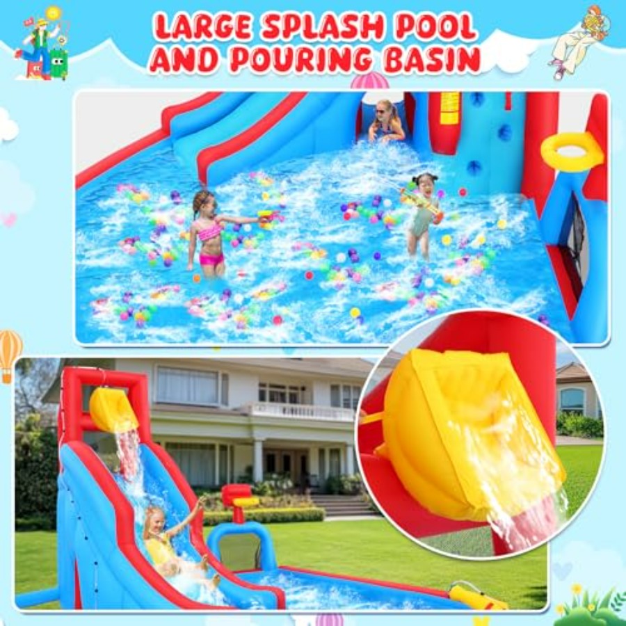 Tobogán acuático inflable para - Kids Outdoor Park reseña y precio