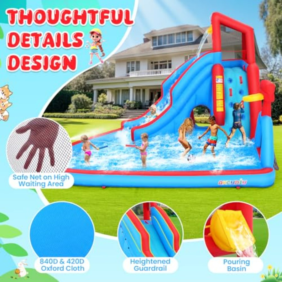 Tobogán acuático inflable para - Kids Outdoor Park reseña y precio