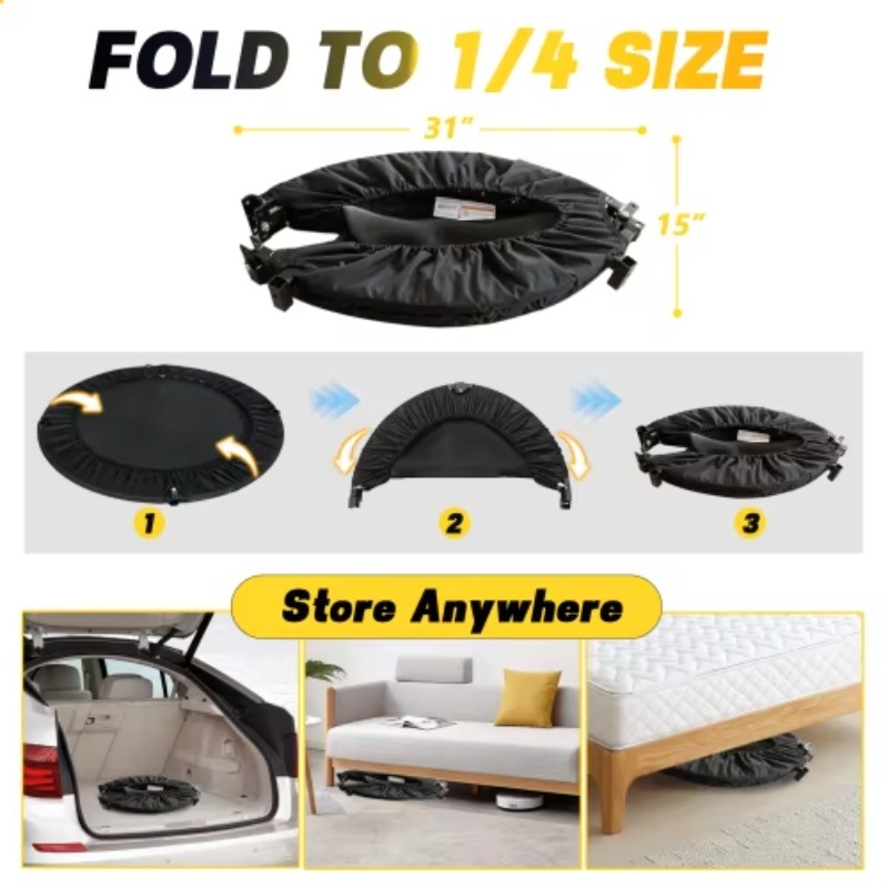Trampolín plegable con mango,  - Mini Trampoline Spring reseña y precio