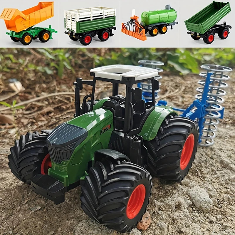 Tractor Agrícola Inercial 1:24 - Kids Outdoor Park reseña y precio