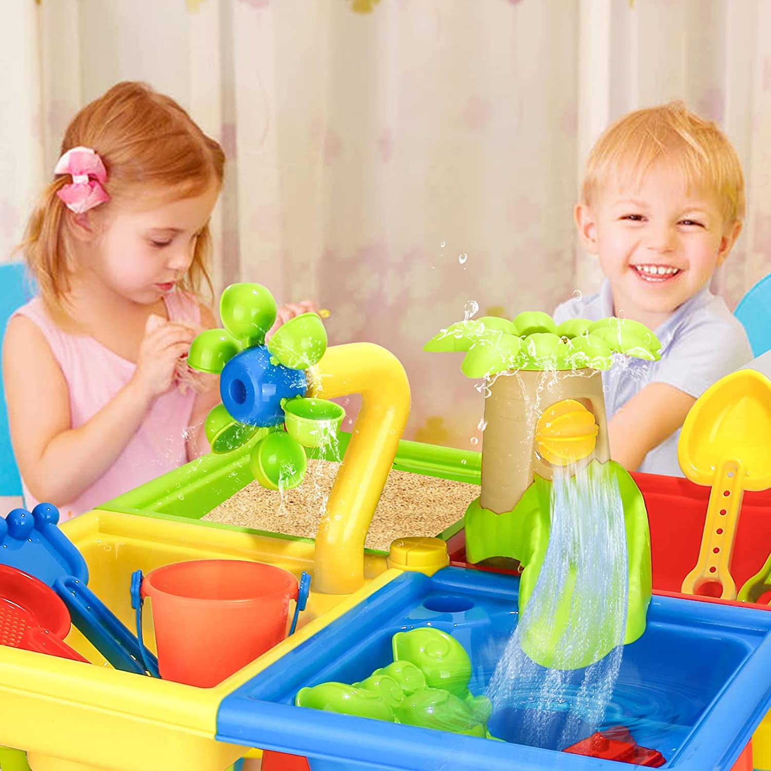 Mesa de playa para niños, jueg - Kids Outdoor Water Play reseña y precio