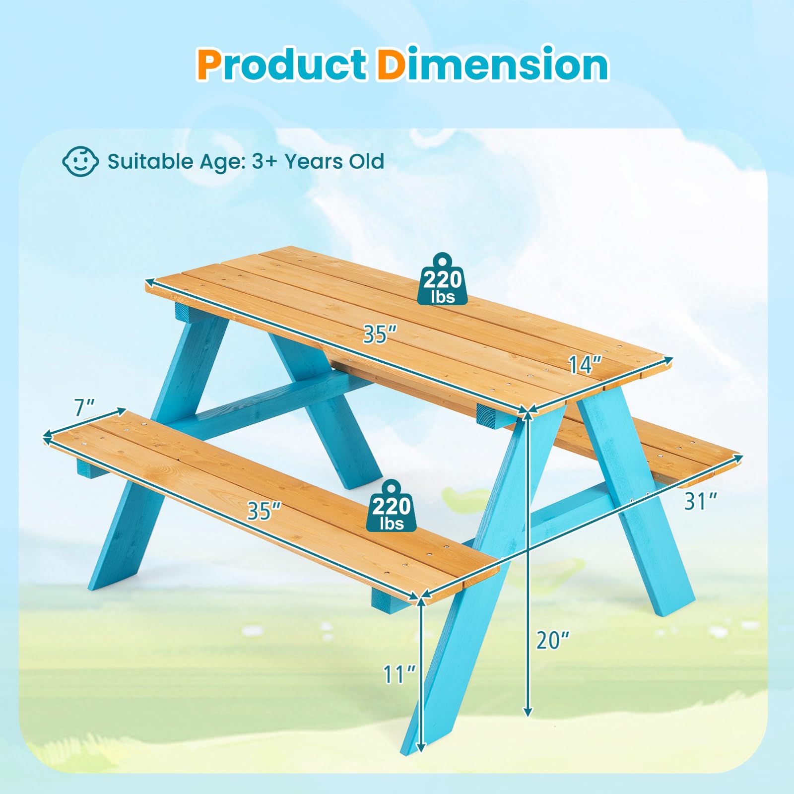 Juego de mesa y sillas de made - Kids Outdoor Table And Chair Set reseña y precio