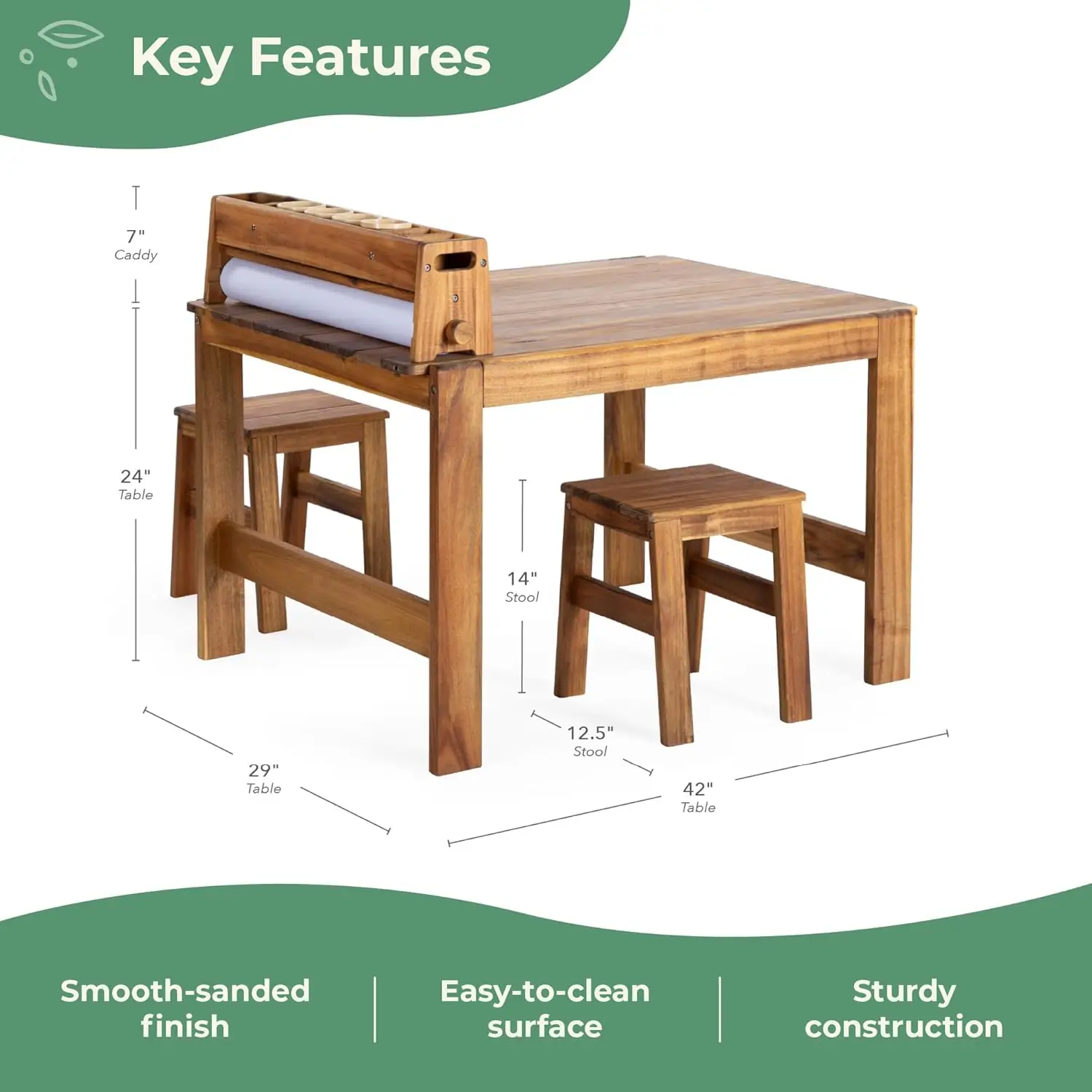 Conjunto de Mesa y Taburetes d - Kids Outdoor Table And Chair Set reseña y precio