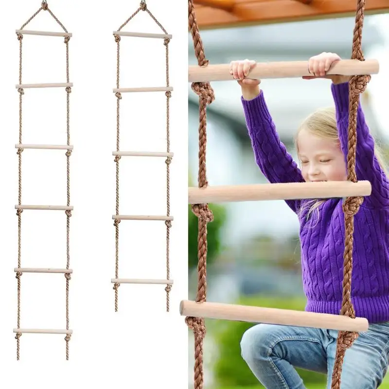 Escalera de madera para activi - Kids Outdoor Climbing reseña y precio