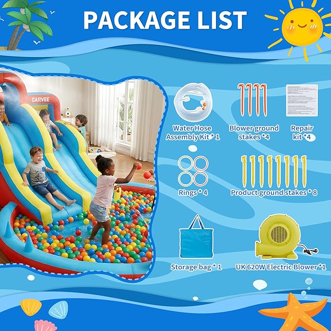 Parque Acuático Inflable 8 en  - Kids Outdoor Climbing reseña y precio