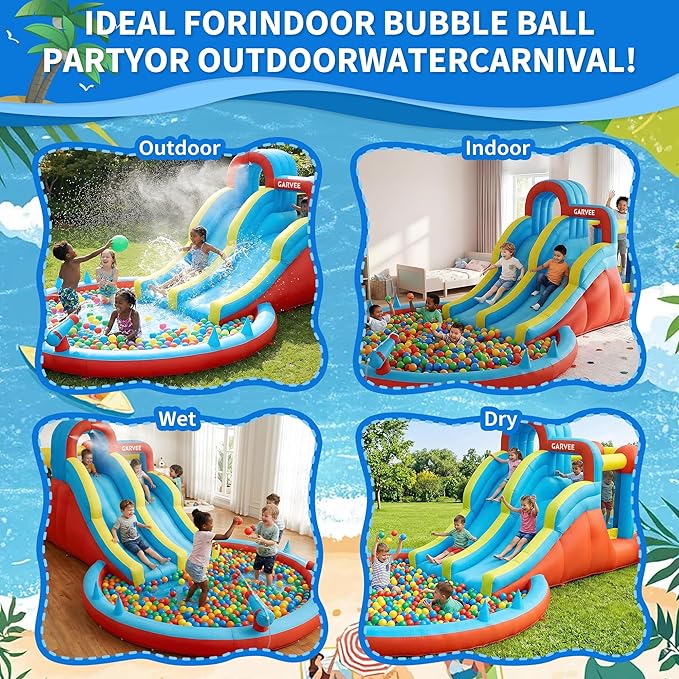Parque Acuático Inflable 8 en  - Kids Outdoor Climbing reseña y precio