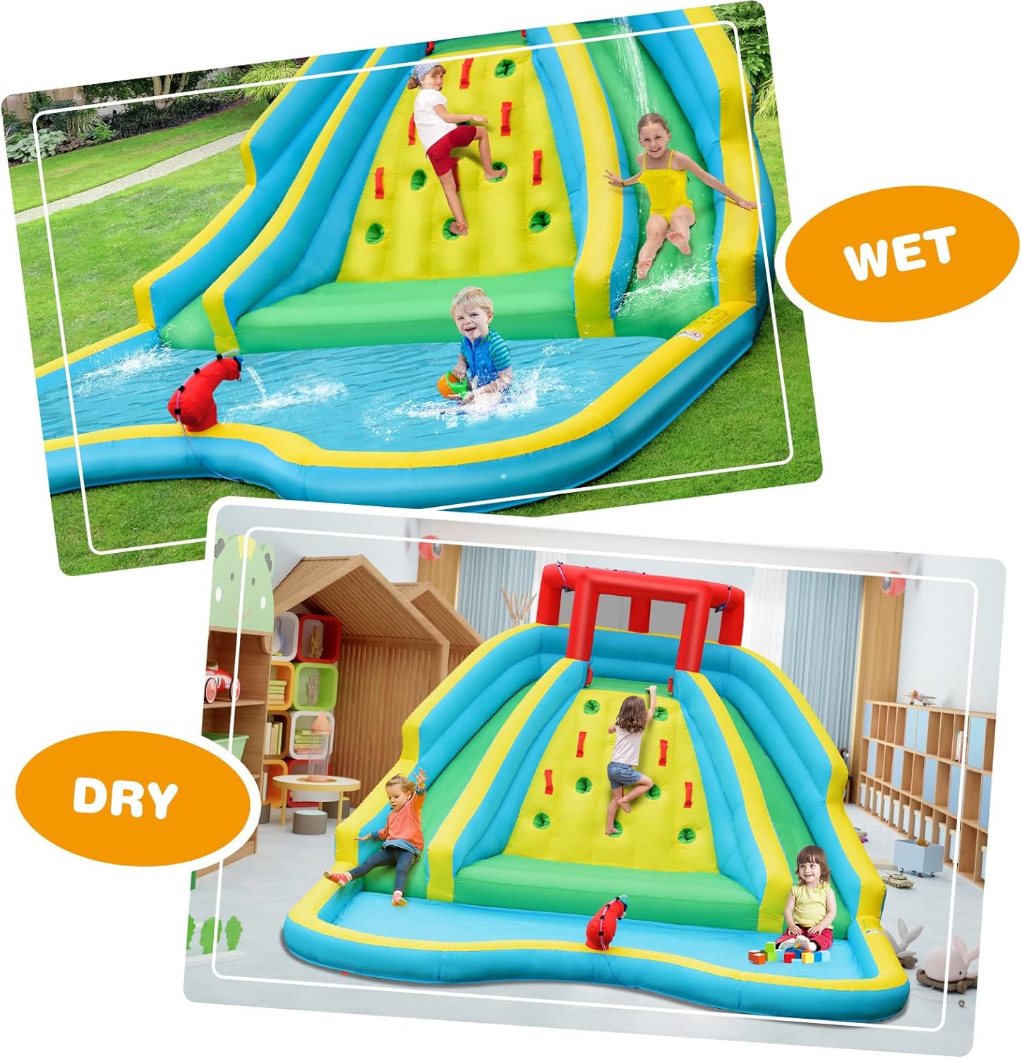Tobogán Acuático Inflable Giga - Kids Outdoor Climbing reseña y precio