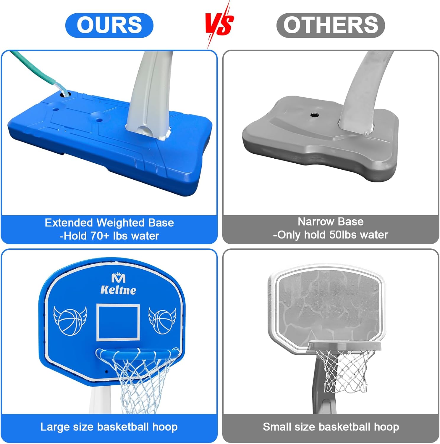 Aro de Baloncesto Grande para  - Kids Outdoor Basketball Hoop reseña y precio