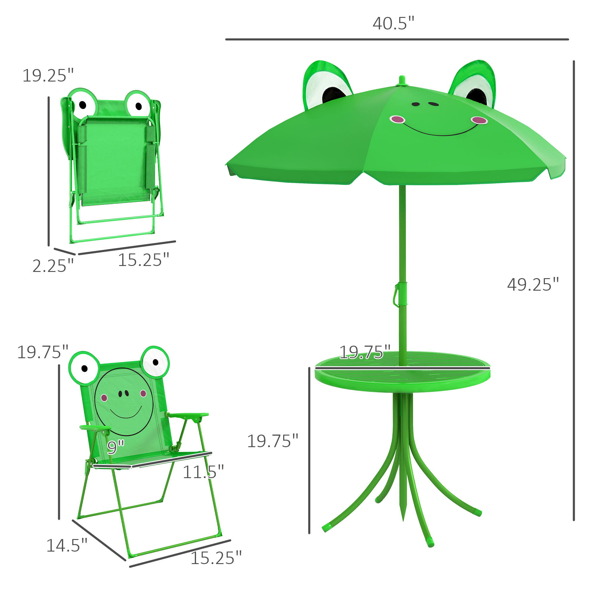 Conjunto de Mesa y Sillas para - Kids Outdoor Table And Chair Set reseña y precio