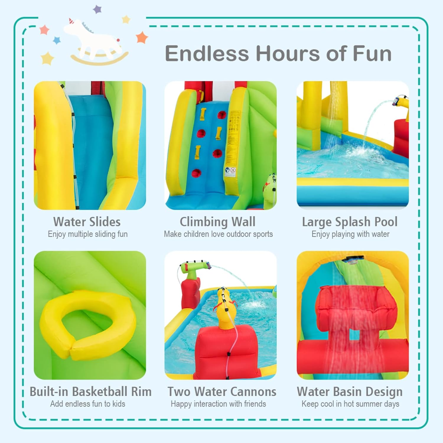 Mega Parque Acuático Inflable  - Kids Outdoor Climbing reseña y precio