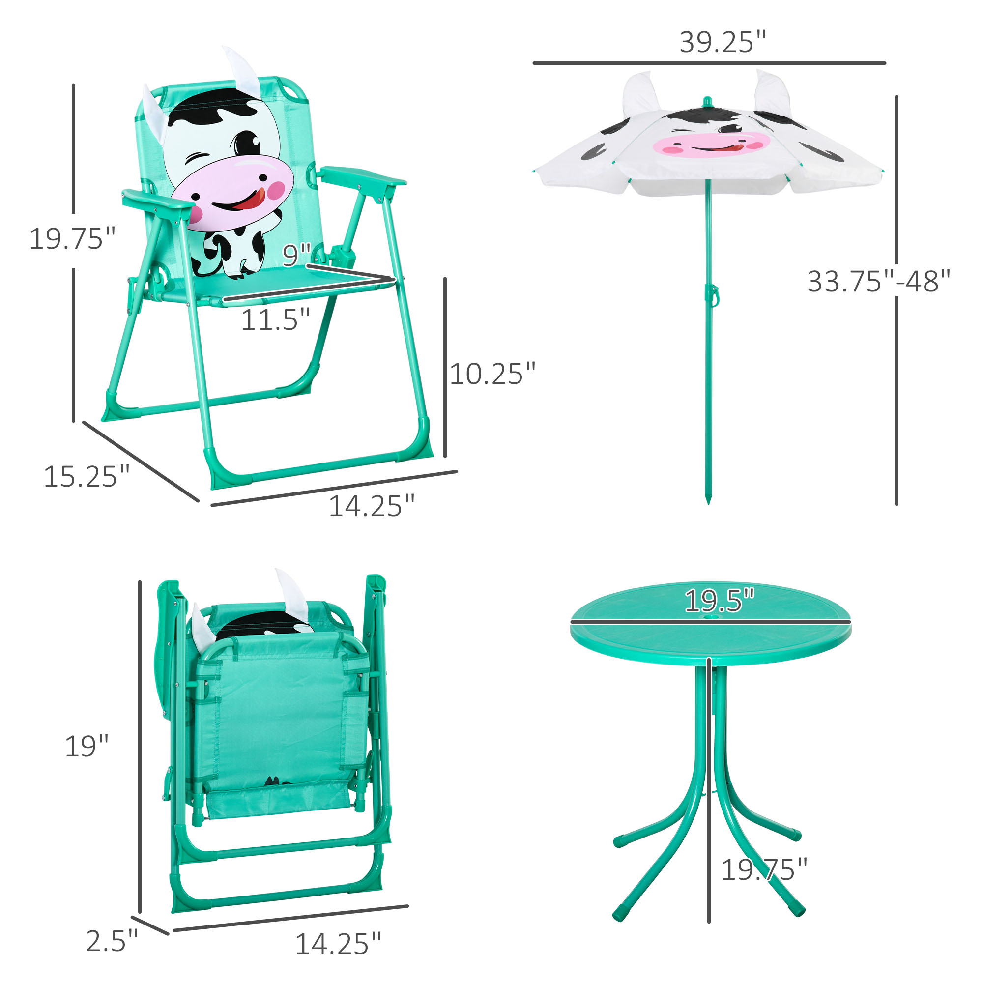 Conjunto de Mesa y Sillas para - Kids Outdoor Table And Chair Set reseña y precio