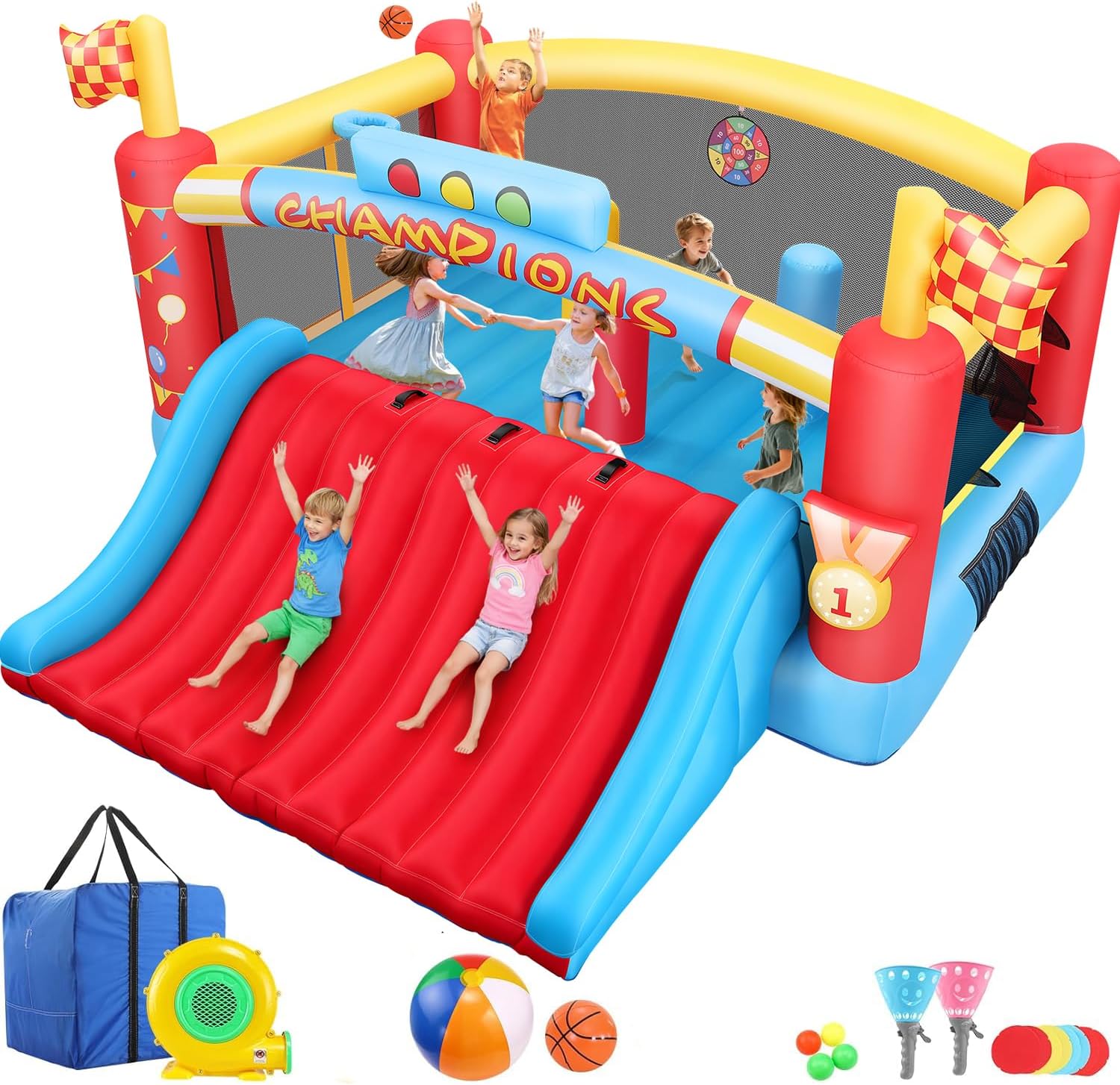 Gran Casa de Brinco Inflable p - Kids Outdoor Basketball Hoop reseña y precio