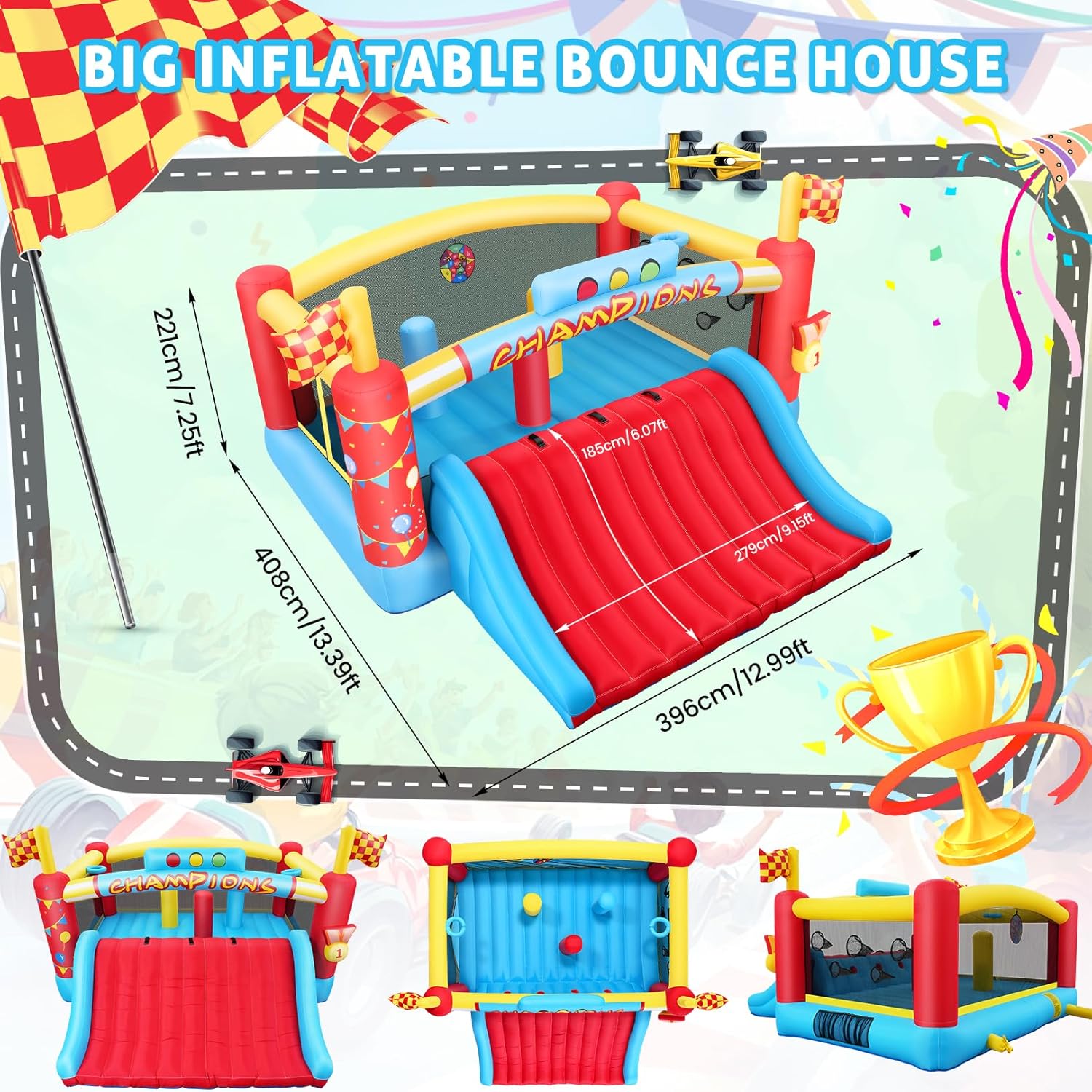 Gran Casa de Brinco Inflable p - Kids Outdoor Basketball Hoop reseña y precio