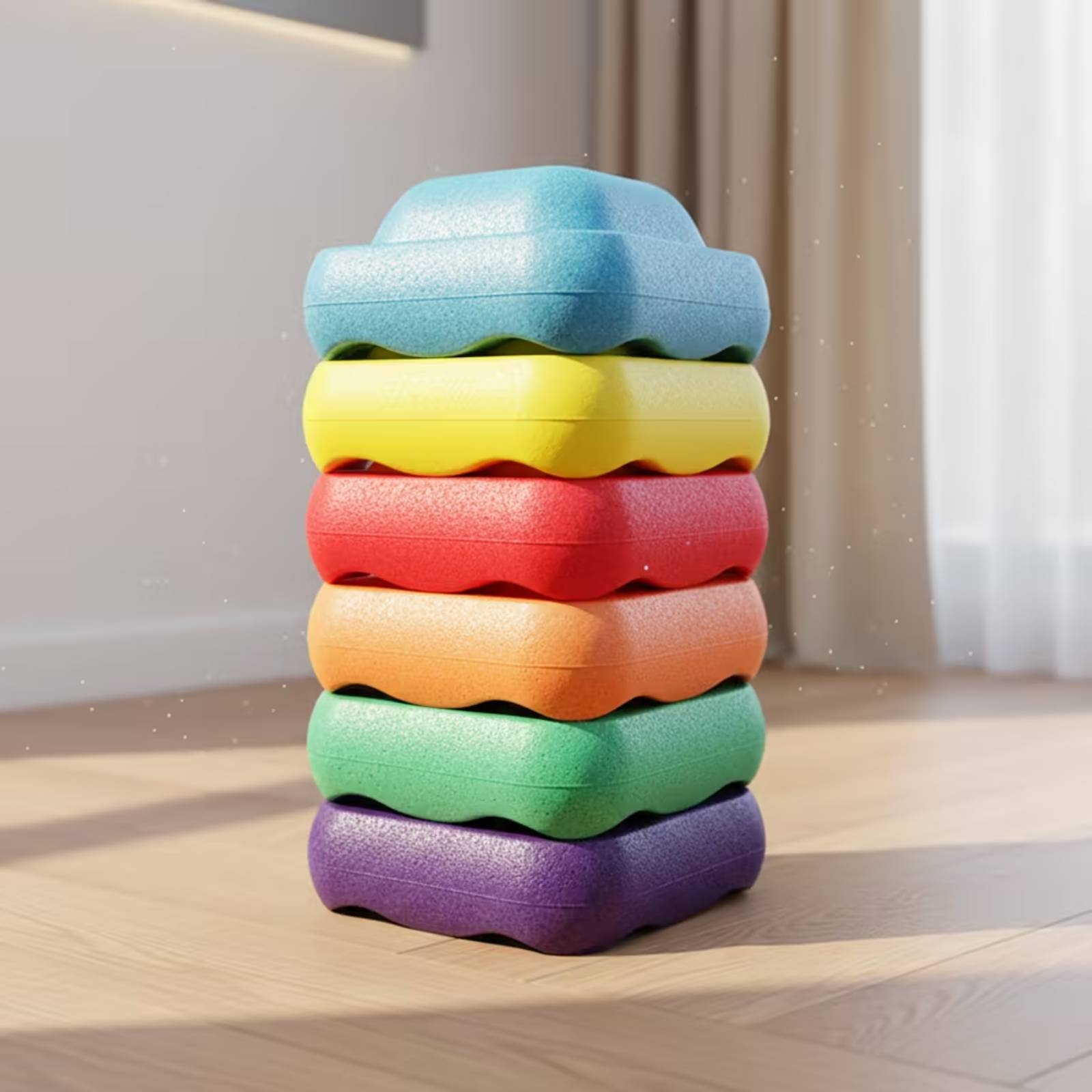 6 piezas de piedras de equilib - Stepping Stone Foam reseña y precio
