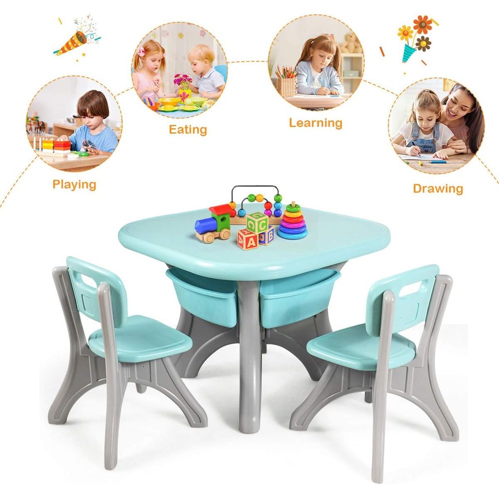 Mesa y Sillas para Niños, Jueg - Kids Outdoor Table And Chair Set reseña y precio