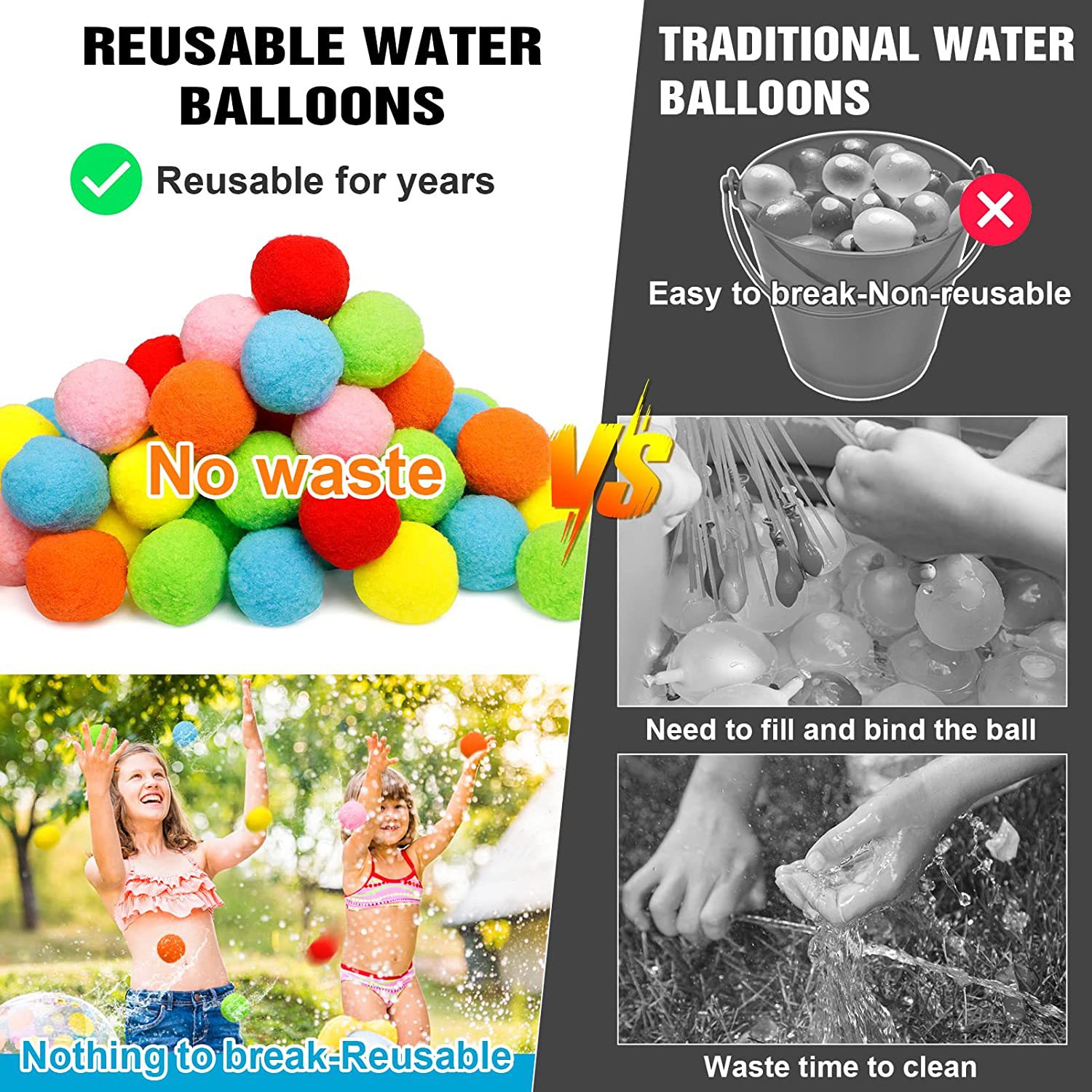 12/30/60 Uds. Globos de agua r - Kids Outdoor Water Play reseña y precio