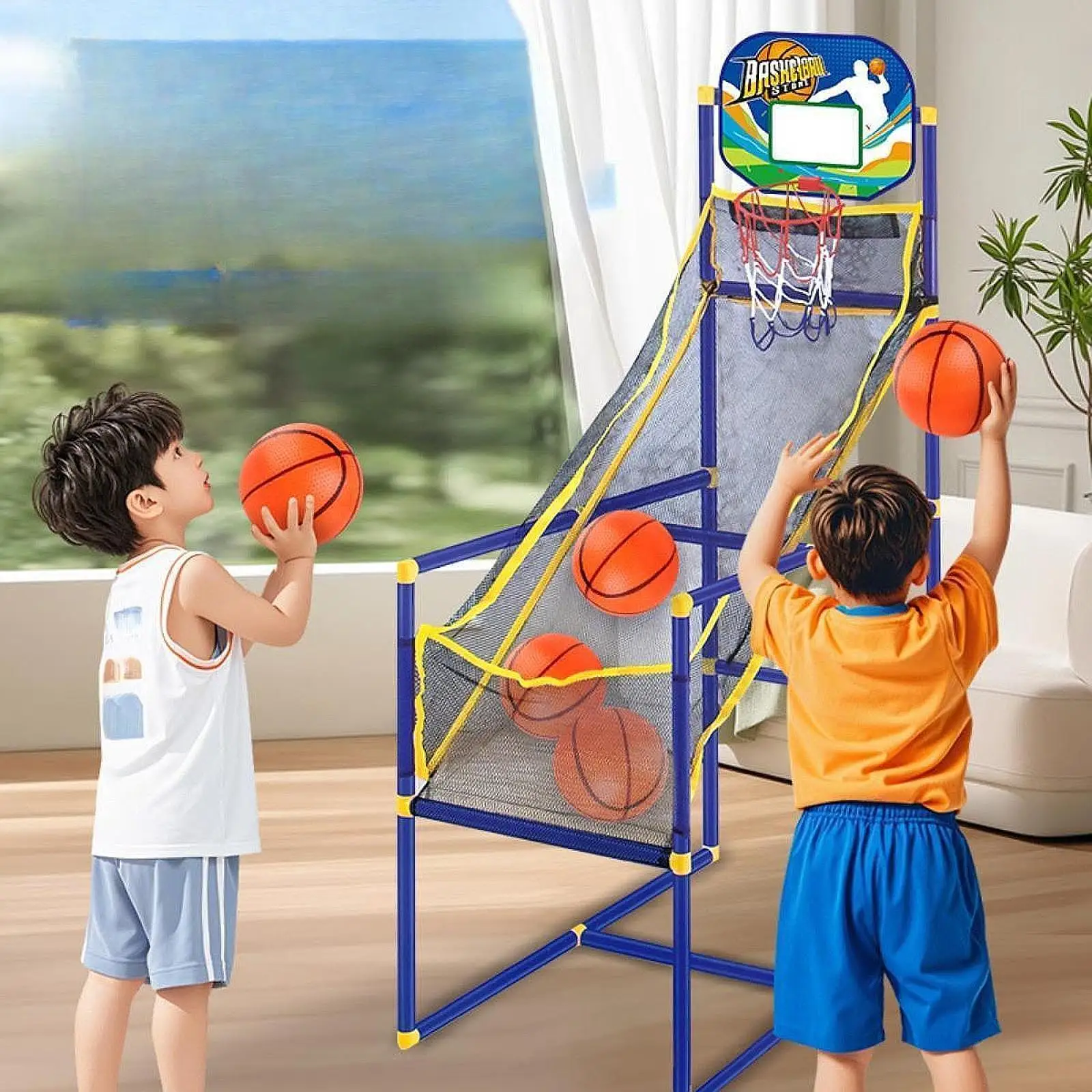 Máquina de tiro de baloncesto, - Kids Outdoor Basketball Hoop reseña y precio